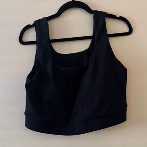 Black Sleeveless Crop Top